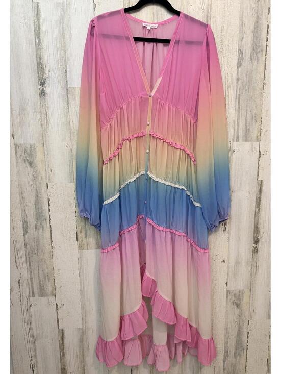Free the Roses Dresses & Skirts - SOLD Women's Size XL Ombre Rainbow Tiered Ruffle Maxi Dress